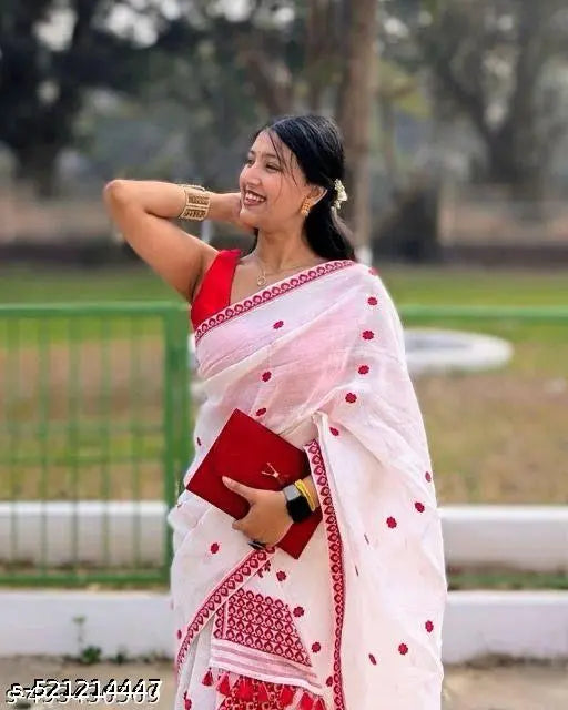 AC COTTON ASSAMESE MEKHELA SADOR MEKEHLA CHADOR ASSAMESE TRADITIONAL