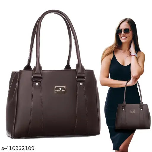 Attractive Brown Faux leather office casual formal Trendy handbags/Women handbags