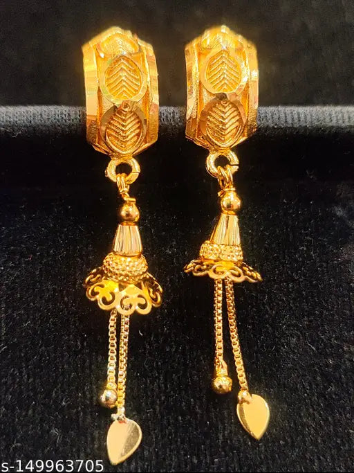 Fancy royal gold earring look like Gold(1) gram gold feel like original gold