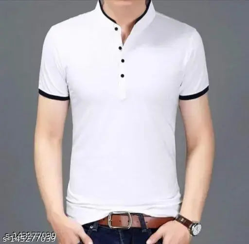 Afelix Men Party Wear Polyester Tshirt For Men
