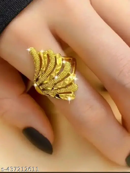 ALWAYA Prasenat A Latest barss gold plated desinar rings callection for women and girls.